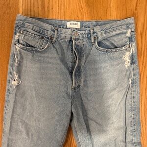 Agolde Light Blue Distressed Denim Jeans